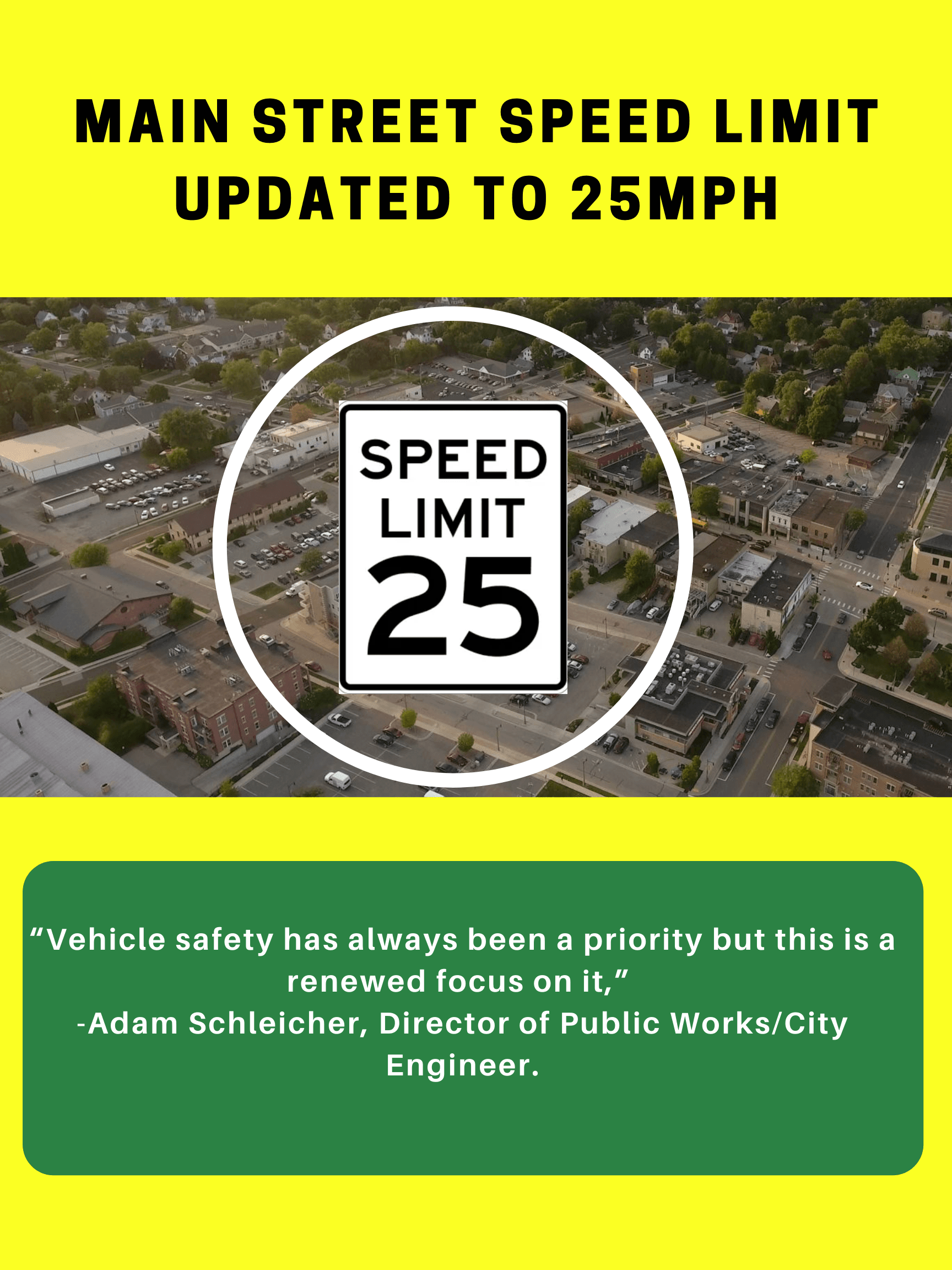 updated speed limit on main street
