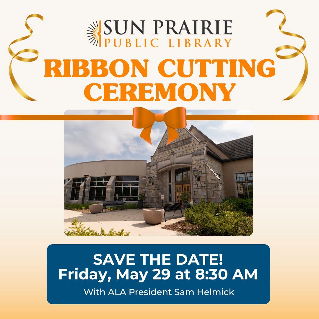 Library Ribbon Cutting Save the Date