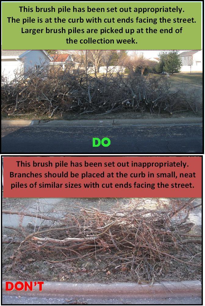 Appropriate Inappropriate Large Brush Piles