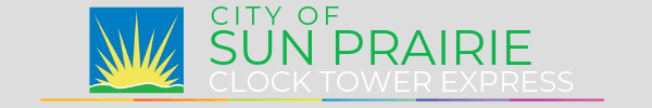 Sun Prairie Clock Tower Express Logo