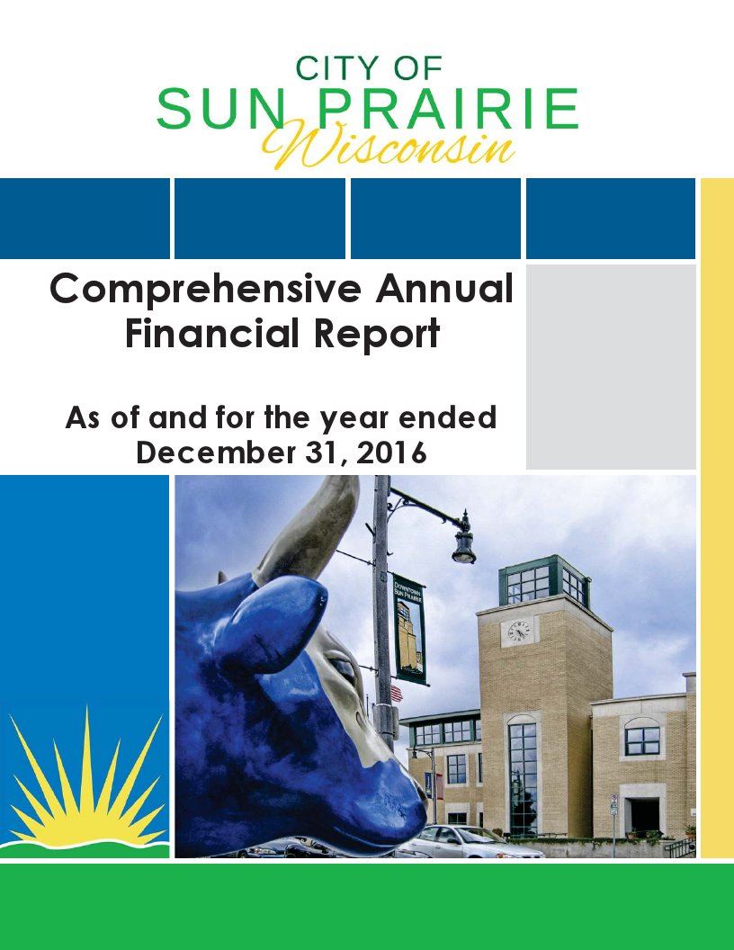 2016 CAFR Cover