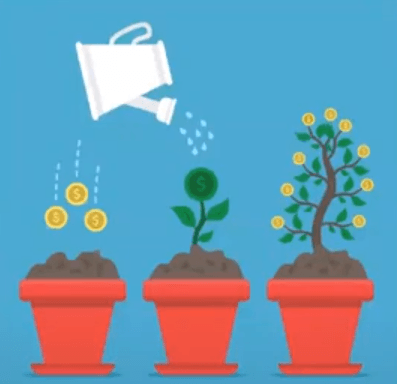 Financial Wellness - Watering coins