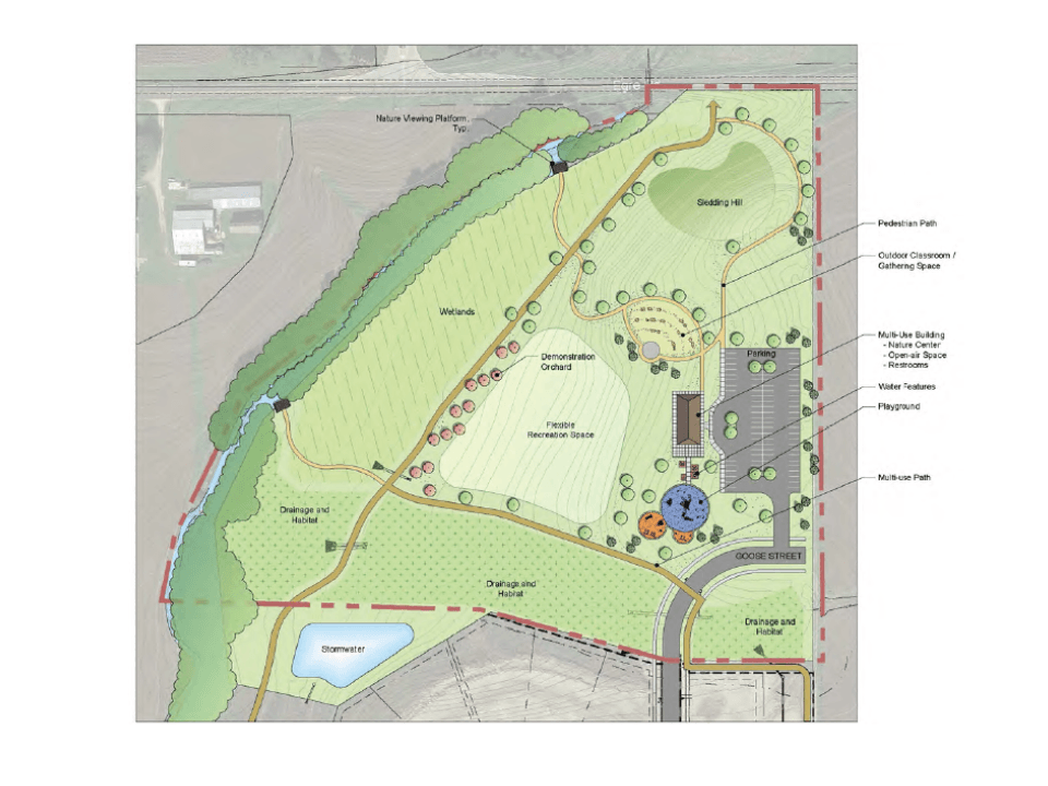 Rendering of Sunset Park Master Plan