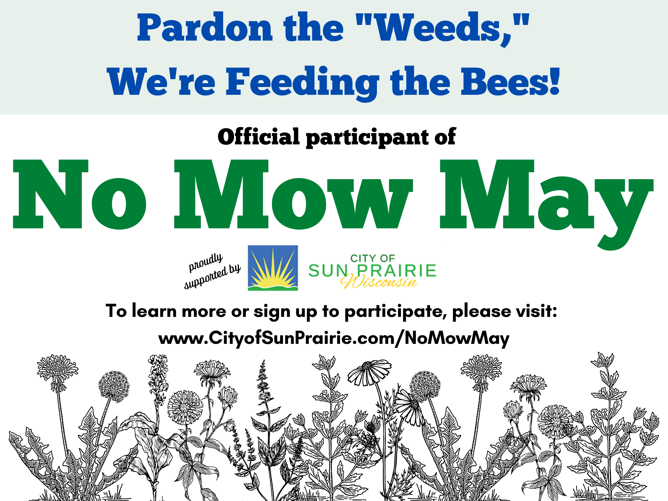 No Mow May Yard Sign