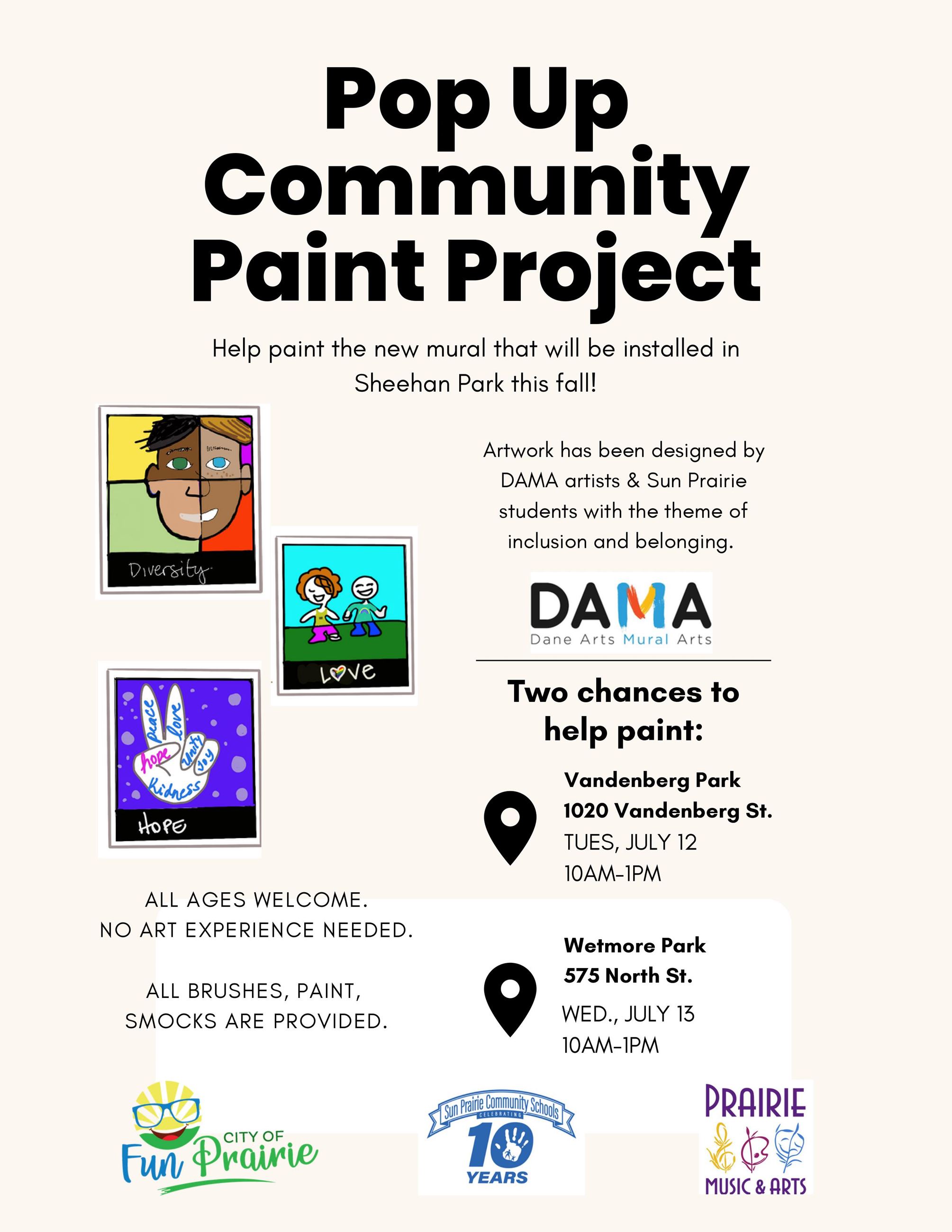 Community Paint Project.Inclusion Mural
