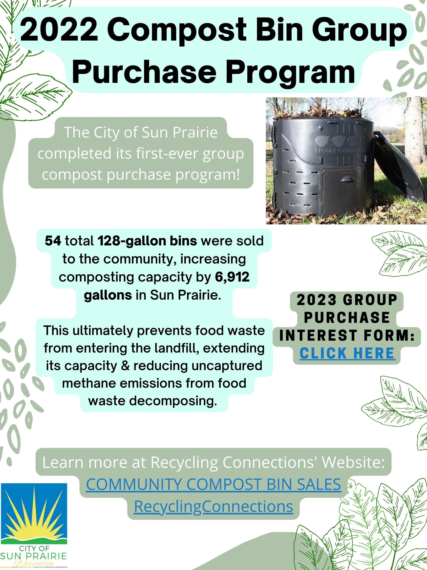 2022 Compost Bin Group Purchase Program Opens in new window