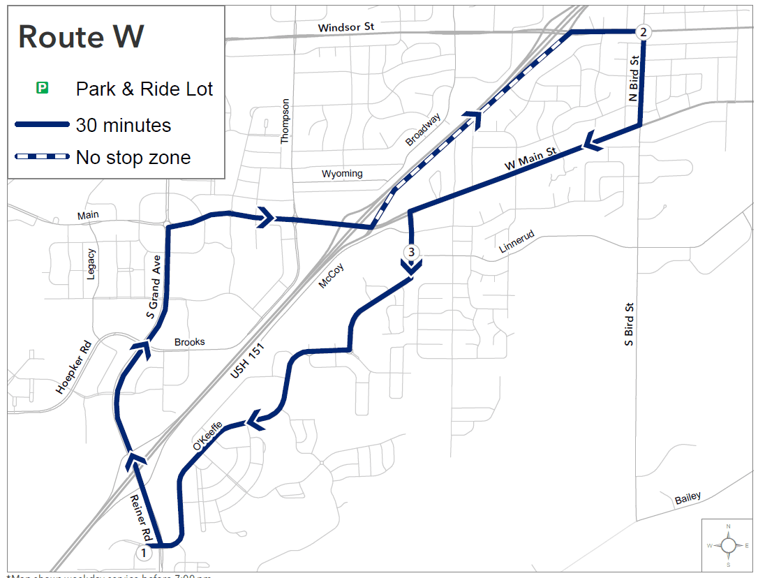 Route W Map