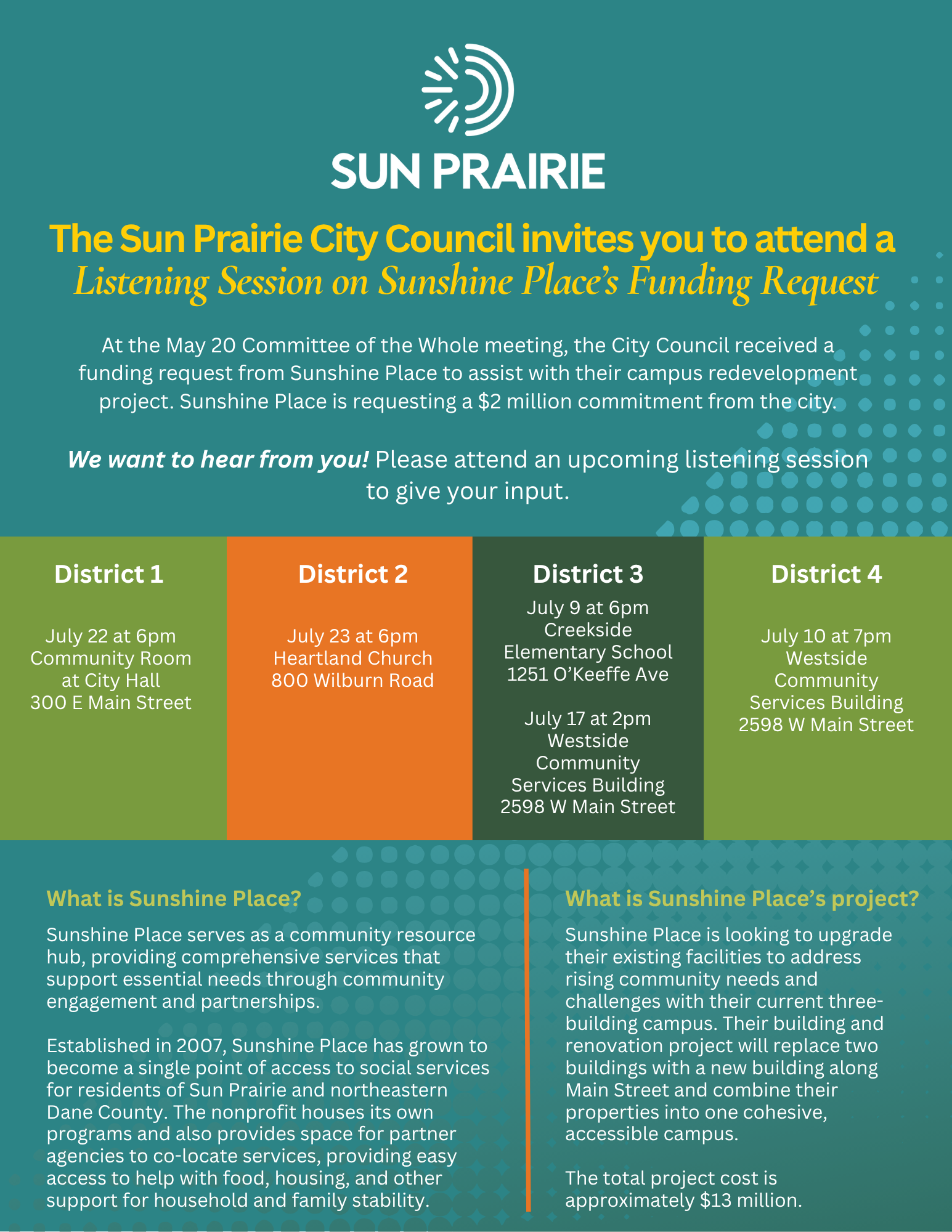 Sunshine Place Information Meetings_ Flyer