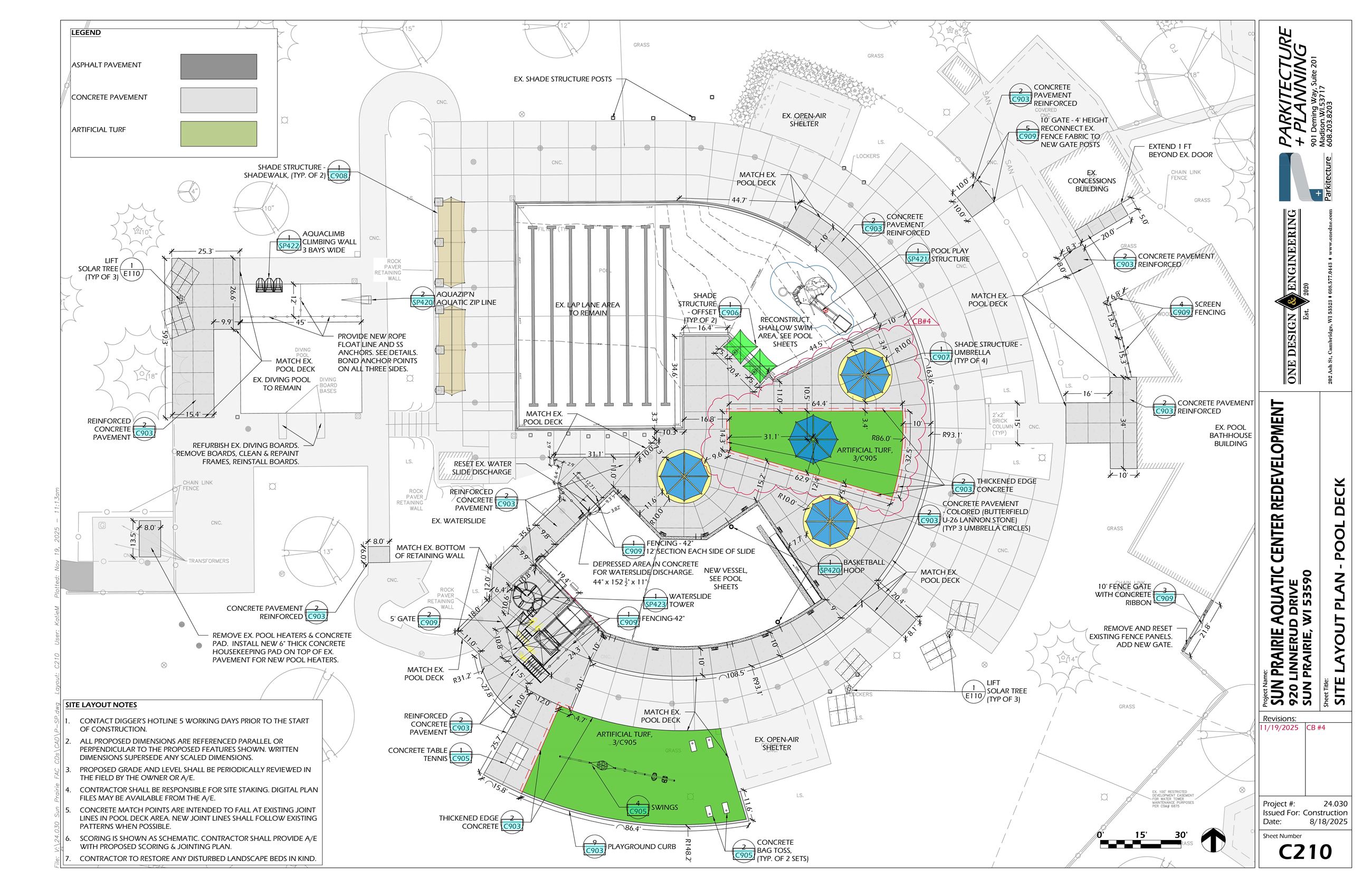 C210_ SITE LAYOUT PLAN - POOL DECK Rev.5 markup