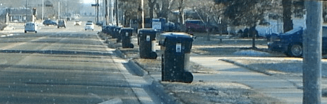 Carts along the curb